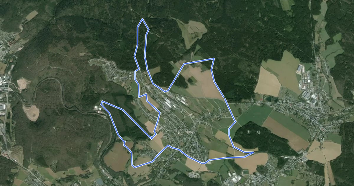 Маршрут Bärenrundweg на спутниковом снимке