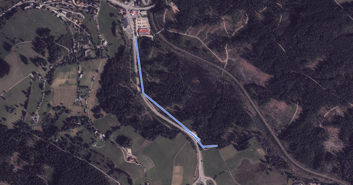 Маршрут Bärental Bahnbrücke - Plätze-Wald на спутниковом снимке