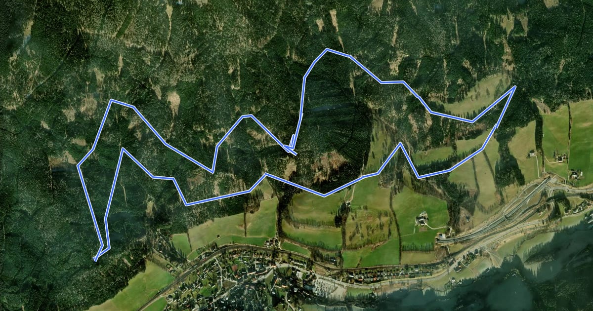 Маршрут Bärenwand Rundwanderweg на спутниковом снимке