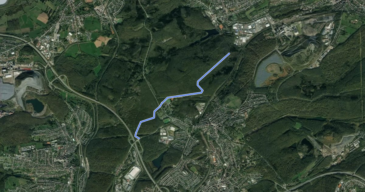 Маршрут Bärenweg на спутниковом снимке