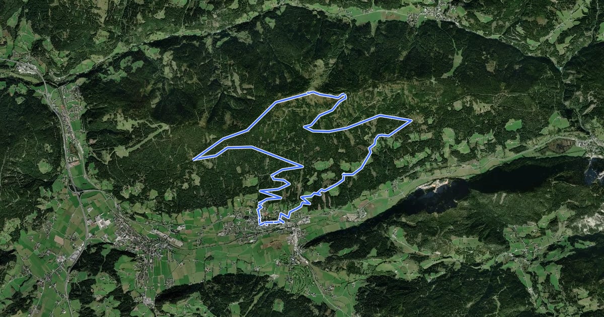 Маршрут Bürgerberg-Rossbrand-Runde на спутниковом снимке