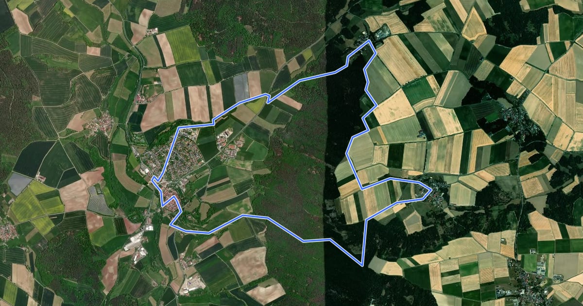 Маршрут Bürgerwaldrundweg на спутниковом снимке