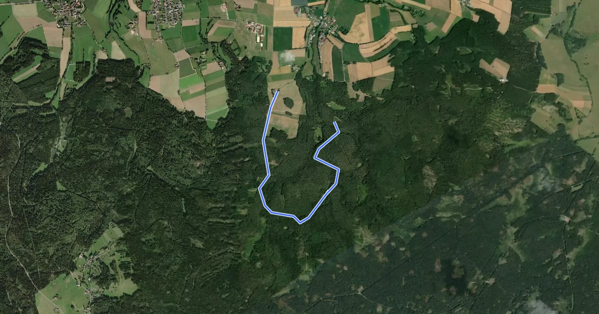 Маршрут Bärnau Rundweg 5 на спутниковом снимке