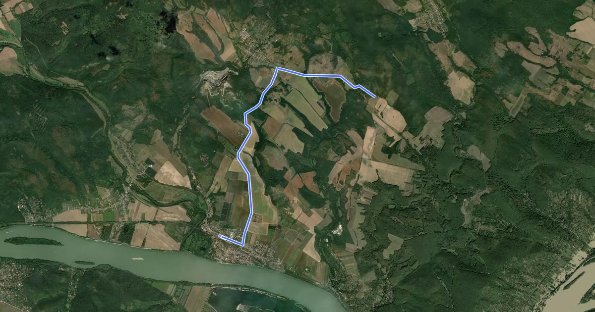 Маршрут Börzsönyi piros mtb túra на спутниковом снимке