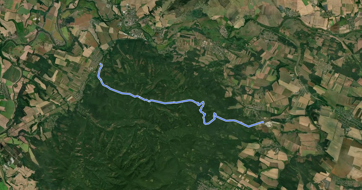 Маршрут Börzsönyi zöld mtb túra на спутниковом снимке