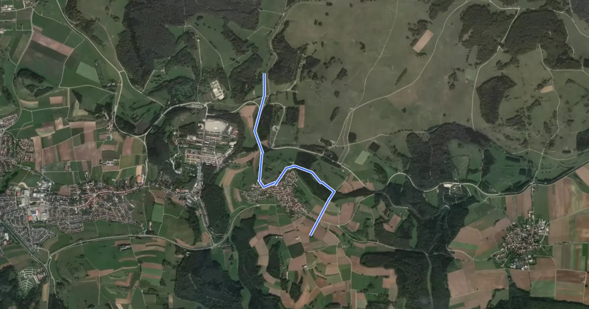 Маршрут Böttingen на спутниковом снимке