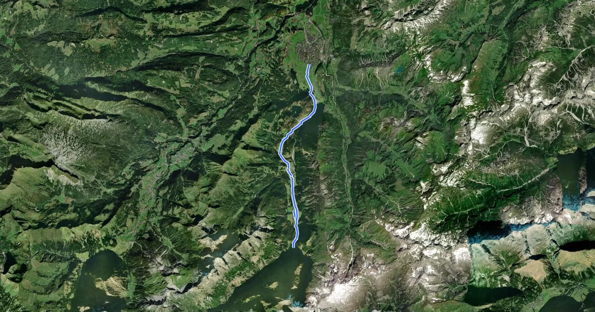 Маршрут B - Winterwanderung ins Stillachtal на спутниковом снимке