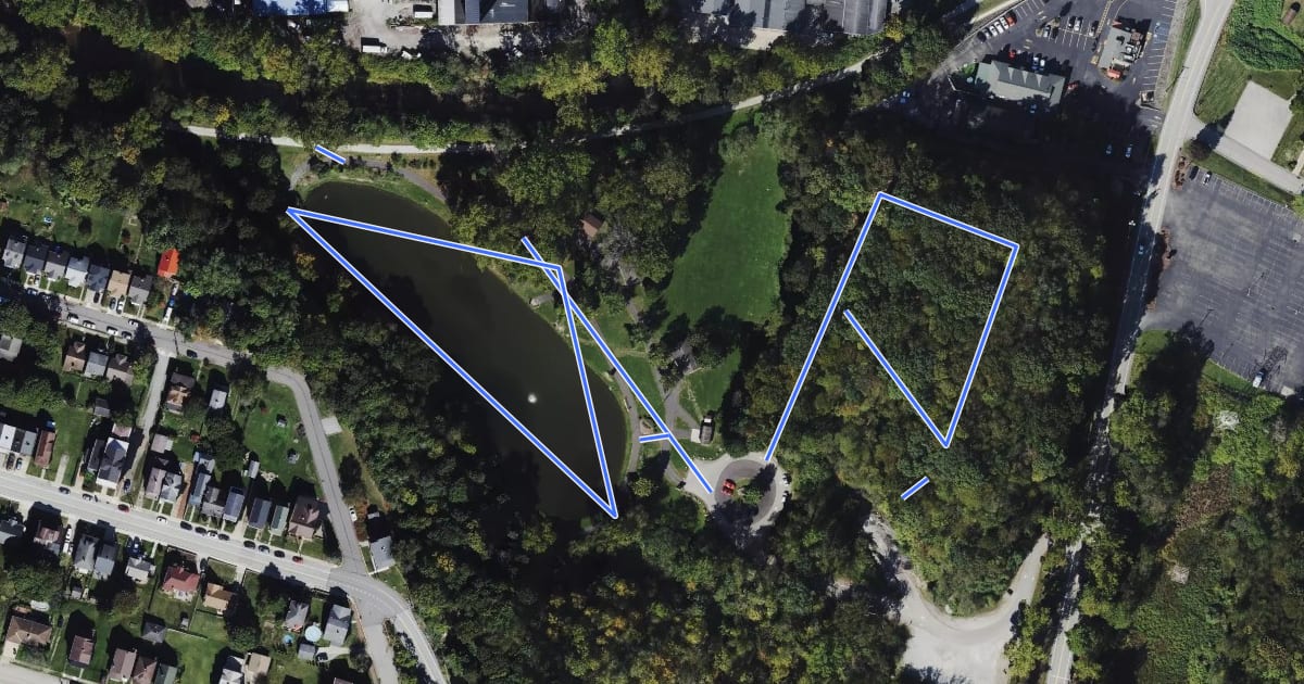 Маршрут B Y Park Hiking на спутниковом снимке