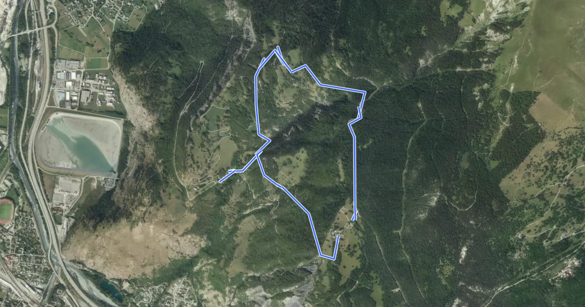 Маршрут B08 - Le tour des hameaux de Montandré, Champessuit et Grenis на спутниковом снимке