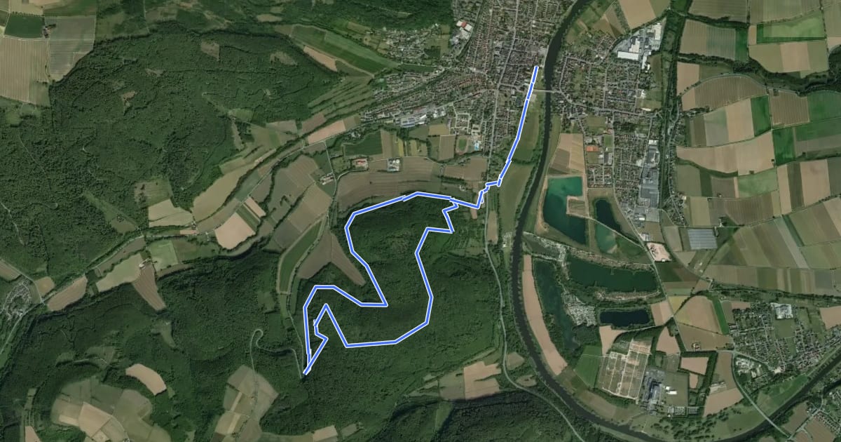 Маршрут B10 - Großer Mühlenbergweg на спутниковом снимке