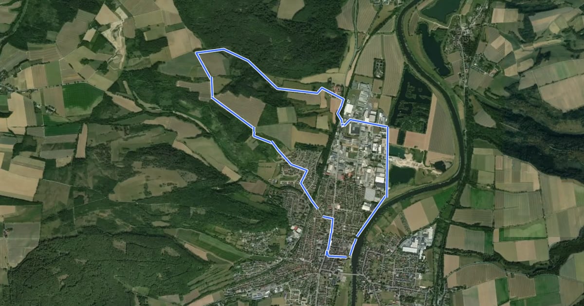Маршрут B12 - Selsberg - Gut Schirmeke - Osterfeld на спутниковом снимке