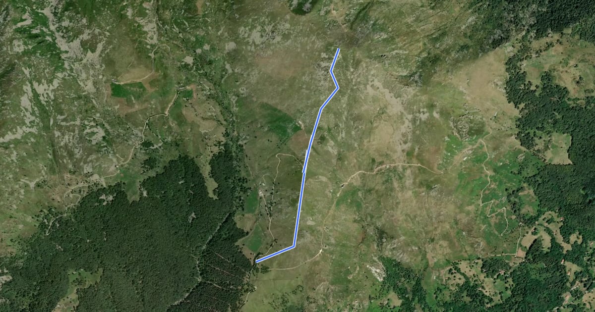 Маршрут B14 на спутниковом снимке
