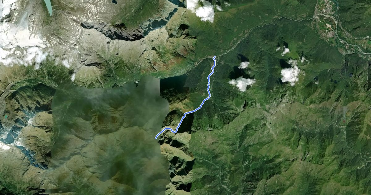 Маршрут B15 - Pontegrande - Colle d'Egua на спутниковом снимке