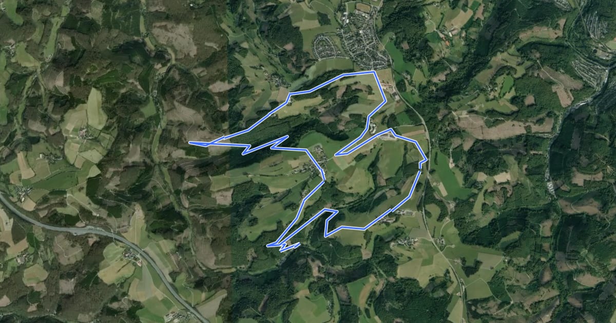 Маршрут [B2] Rundweg Brenscheider Mühle - Wiblingwerde на спутниковом снимке