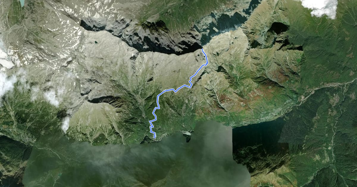 Маршрут B24 - Campioli - Passo Lareccio на спутниковом снимке