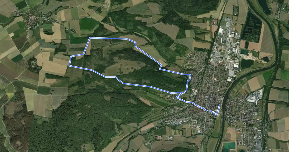 Маршрут B3 - Rund um das Naturschutzgebiet Wandelsberg на спутниковом снимке