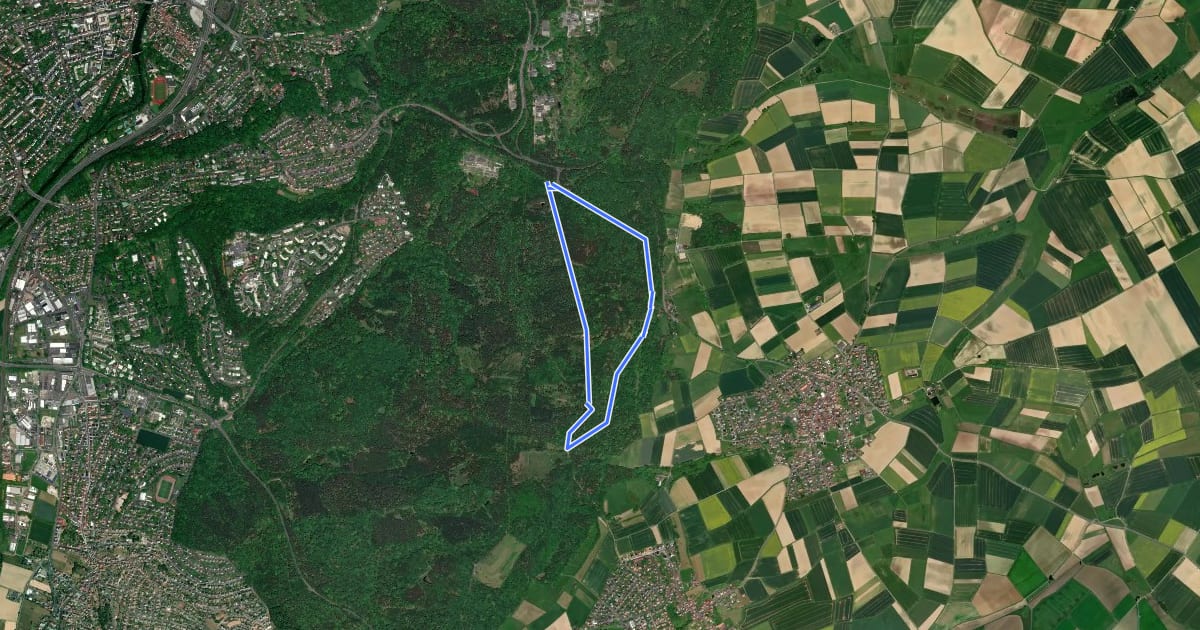 Маршрут [B3] - Rundwanderweg des Verkehrs- und Verschönerungsvereins Marburg на спутниковом снимке