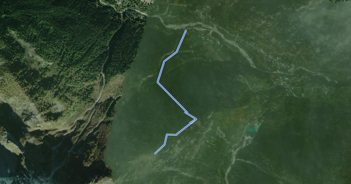 Маршрут B41 - Isella - Alpe Schiena на спутниковом снимке