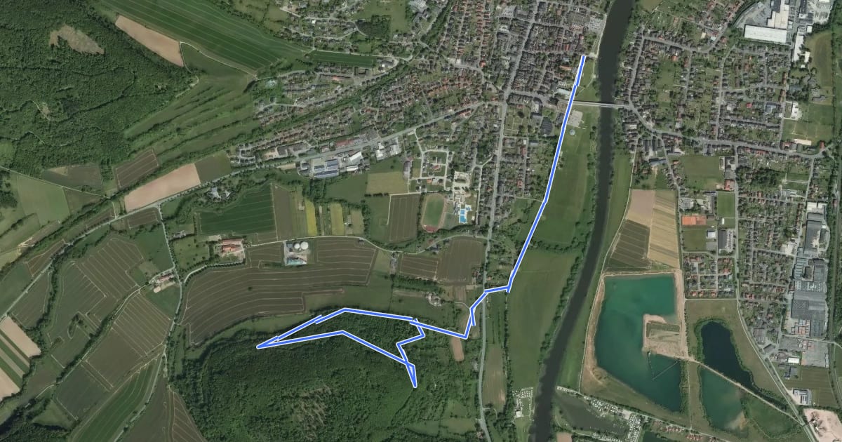 Маршрут B9 - Kleiner Mühlenbergweg на спутниковом снимке
