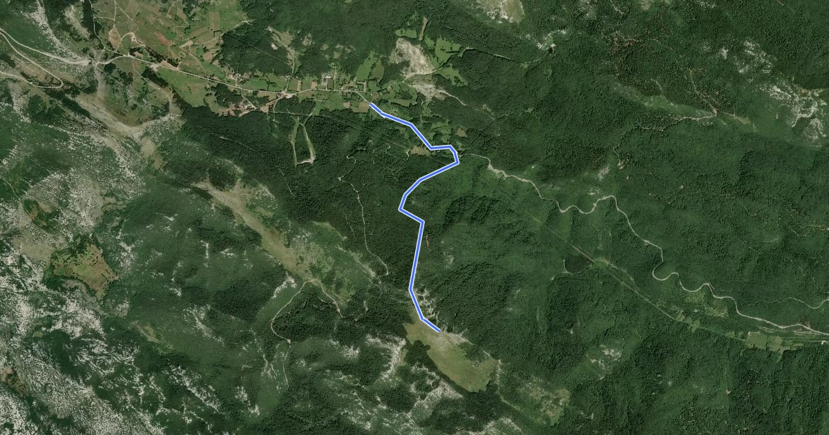 Маршрут Baške Oštarije - Veliki Sadikovac на спутниковом снимке