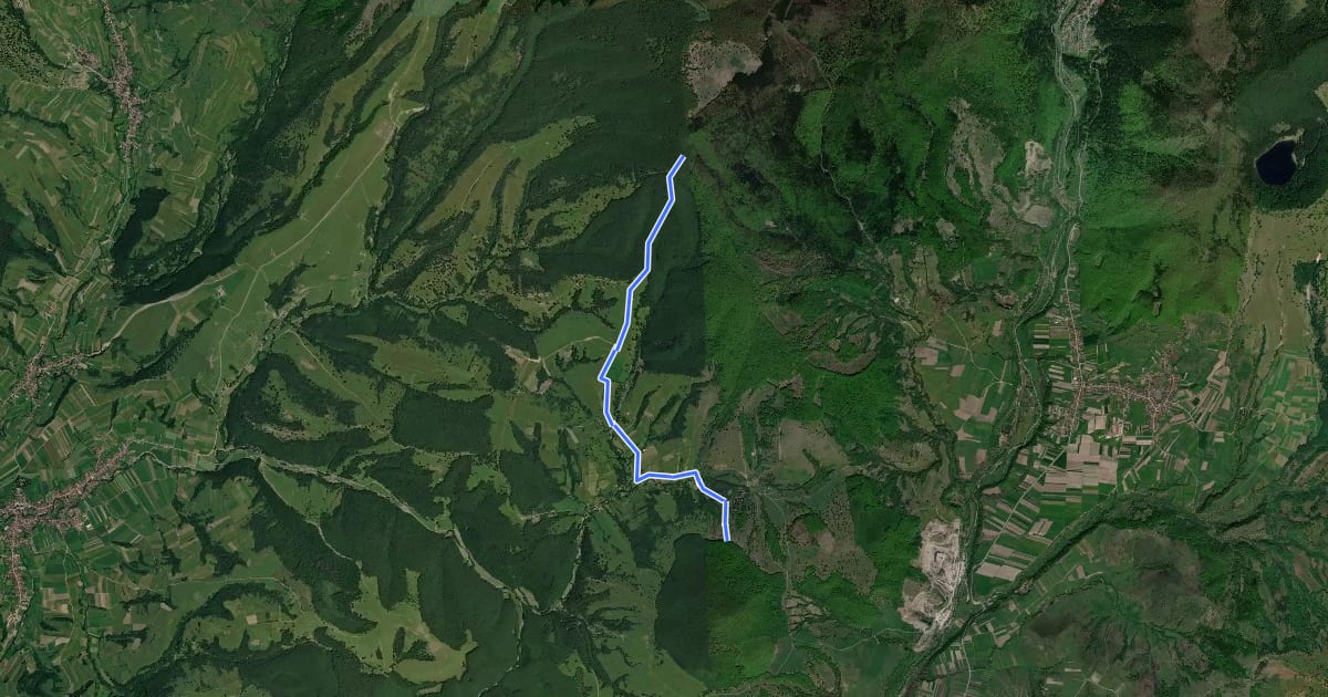 Маршрут BA - Ozunca-Băi - BA на спутниковом снимке