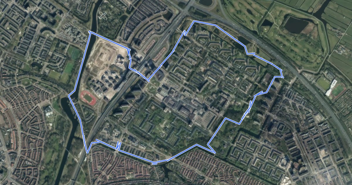 Маршрут Baanakkersparkroute на спутниковом снимке