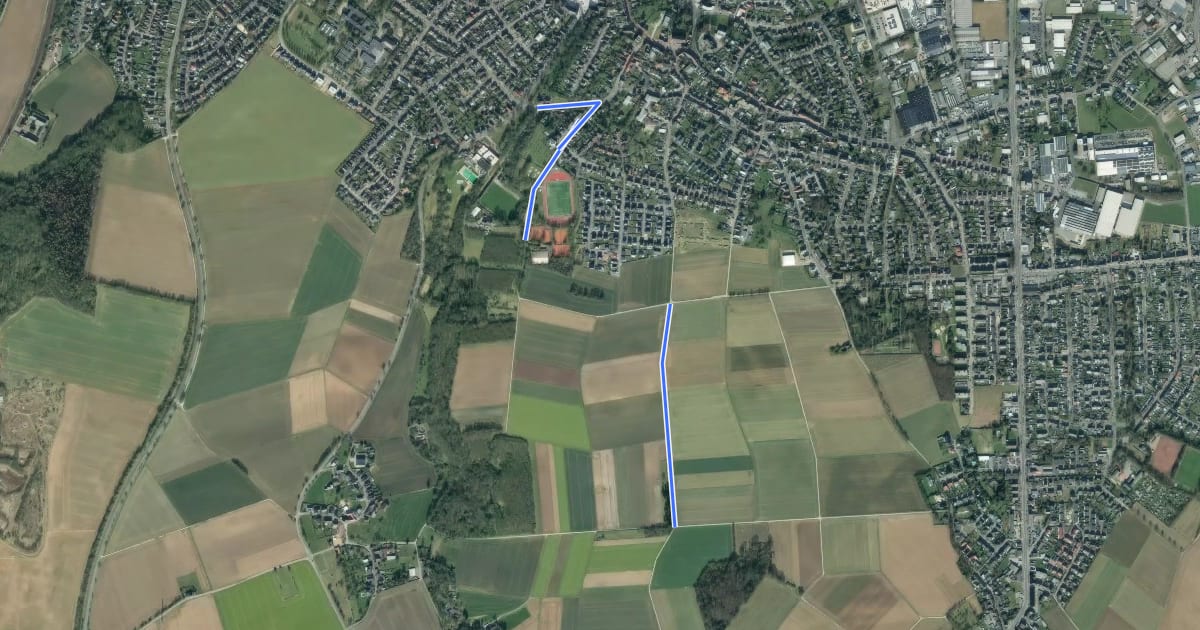 Маршрут Übach-Palenberg (32) - Übach-Palenberg (34) на спутниковом снимке