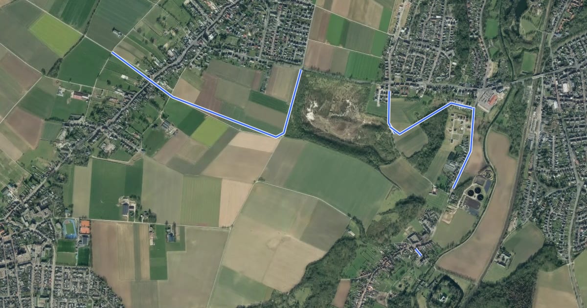 Маршрут Übach-Palenberg (40) - Landgraaf (41) на спутниковом снимке