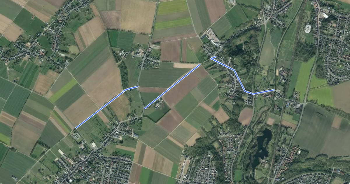 Маршрут Übach-Palenberg (62) - Übach-Palenberg (65) на спутниковом снимке