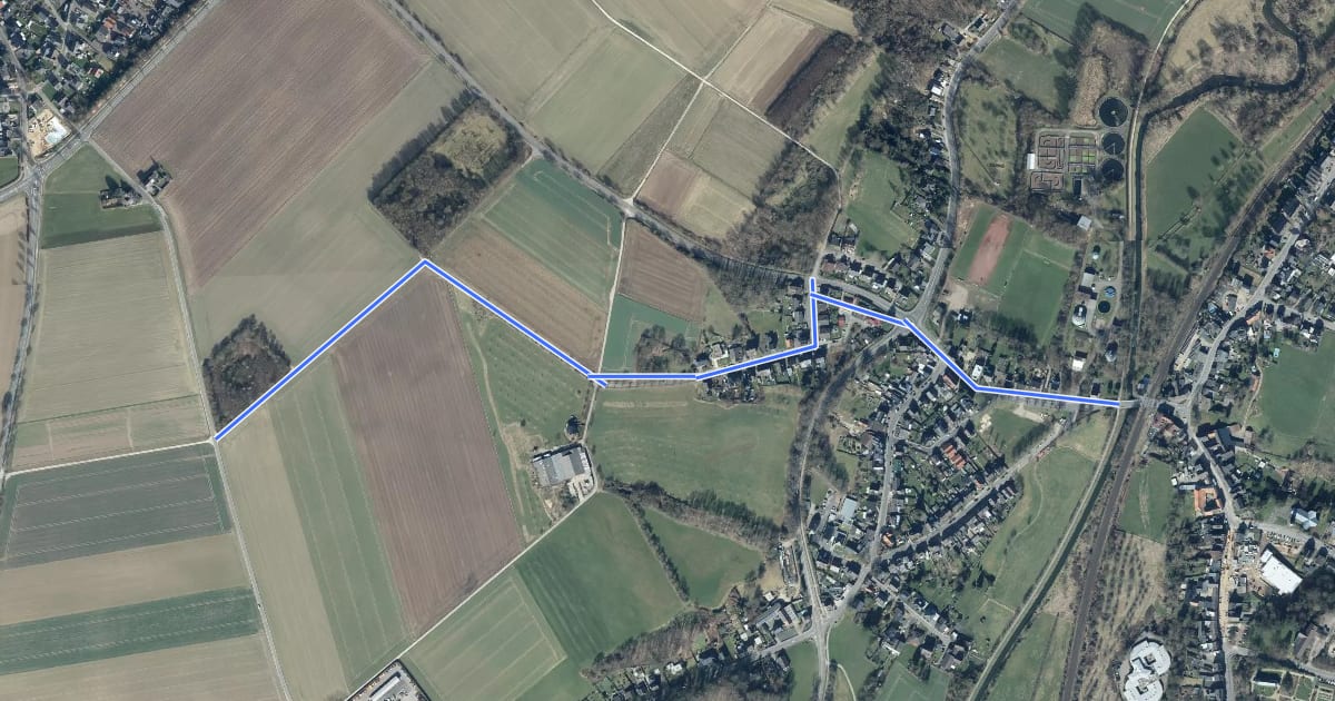 Маршрут Übach-Palenberg (63) - Übach-Palenberg (64) на спутниковом снимке