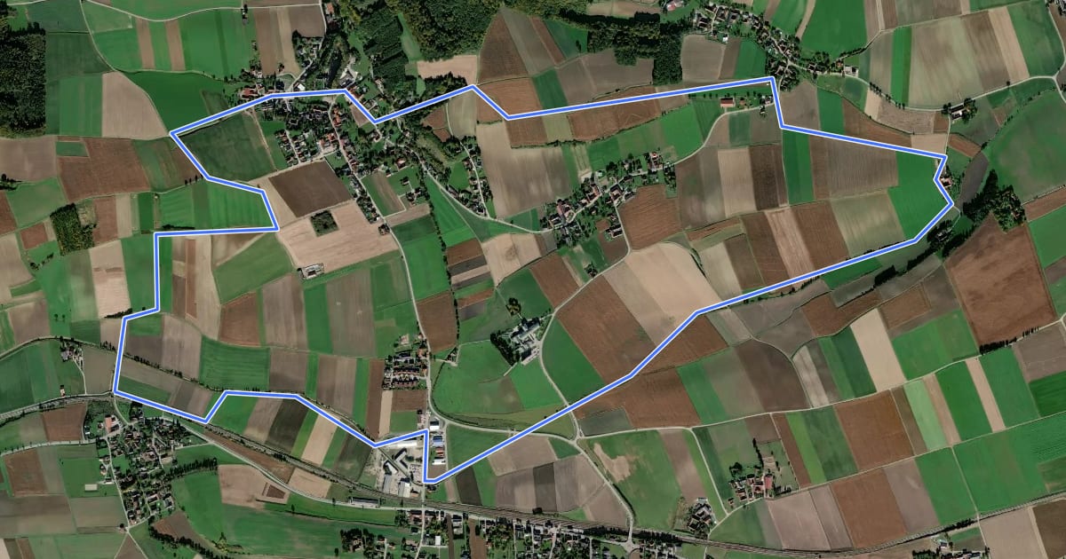 Маршрут Bachweg на спутниковом снимке