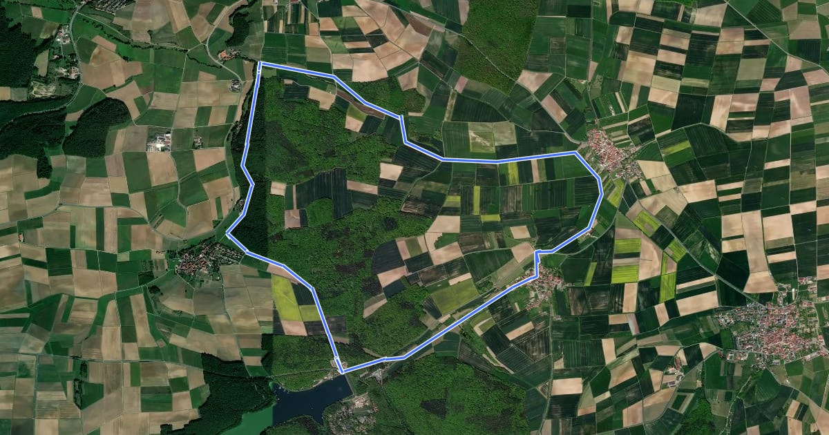 Маршрут Bachweg Ellertshausen на спутниковом снимке