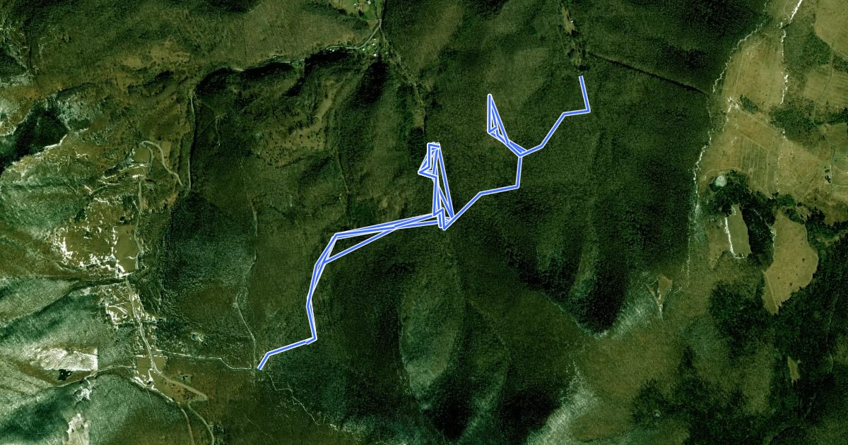 Маршрут Backcountry Trail на спутниковом снимке