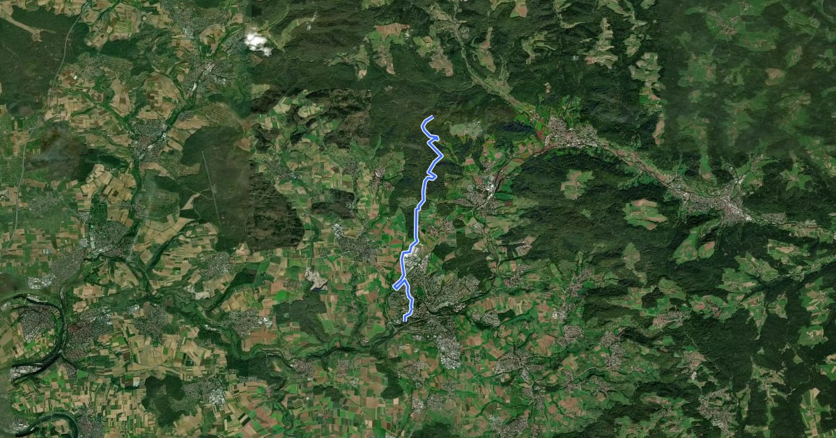 Маршрут Backnang - Bucheiche на спутниковом снимке