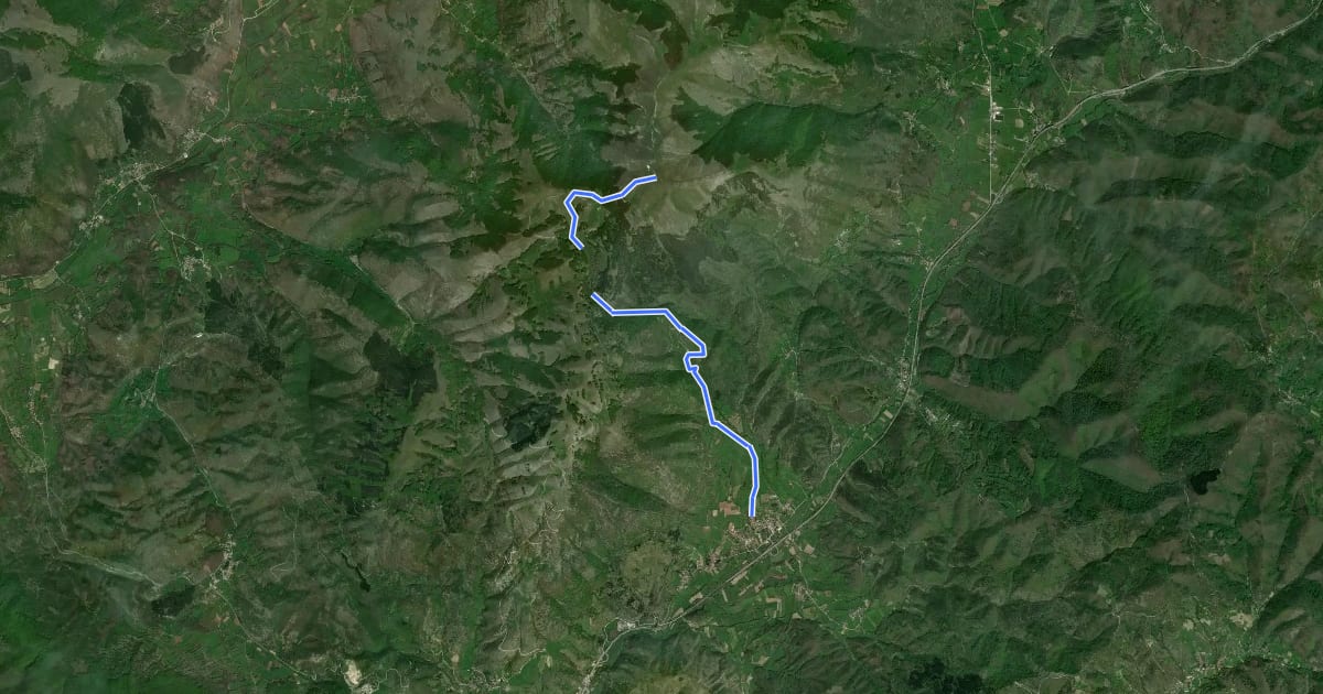 Маршрут Bacugno - Monte Boragine на спутниковом снимке