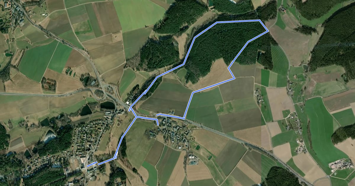 Маршрут Bad Alexandersbad - Rundwanderweg Nr. 3 на спутниковом снимке