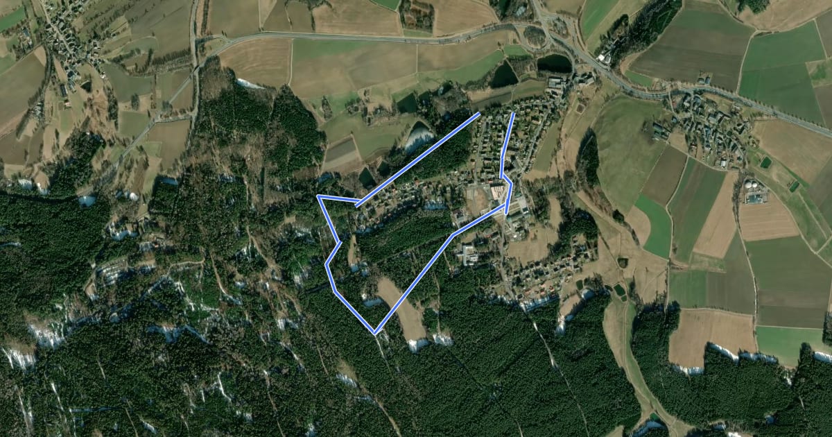 Маршрут Bad Alexandersbad - Rundwanderweg Nr. 5 - Weiherweg на спутниковом снимке