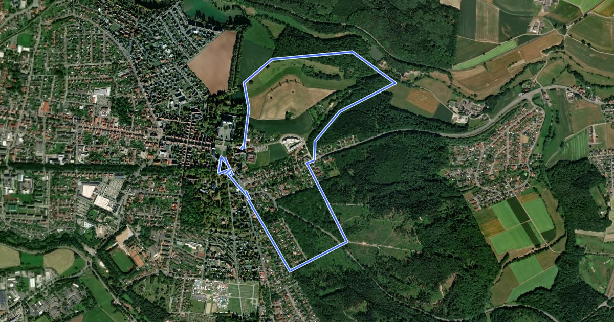Маршрут Bad Arolsen Wanderweg A1 на спутниковом снимке