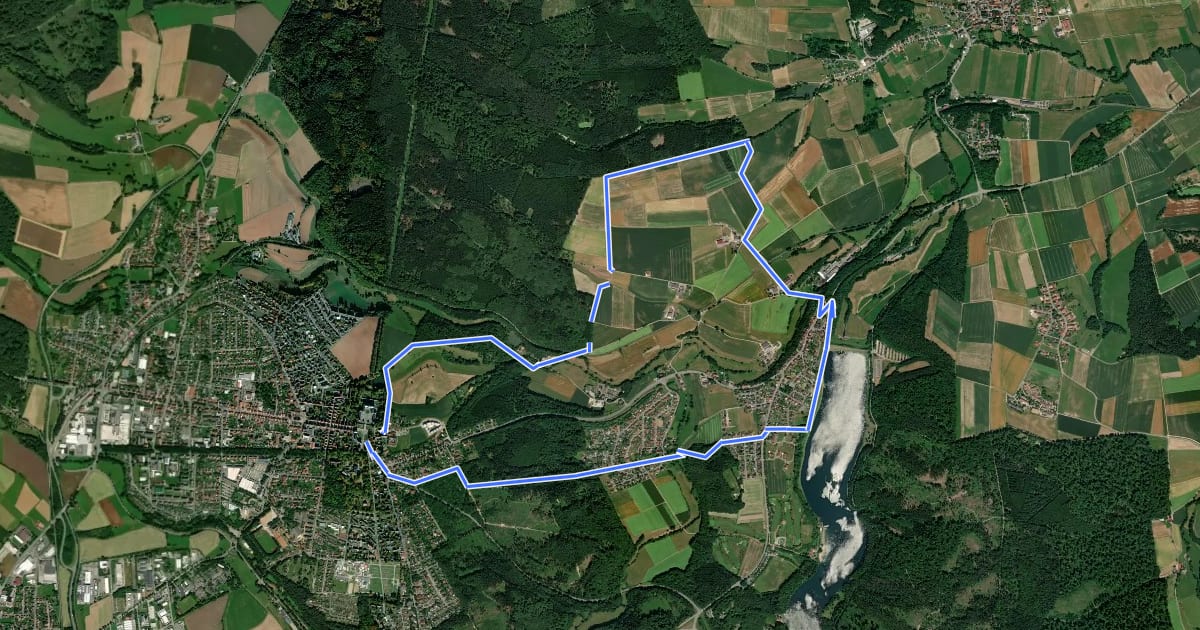 Маршрут Bad Arolsen Wanderweg A4 на спутниковом снимке