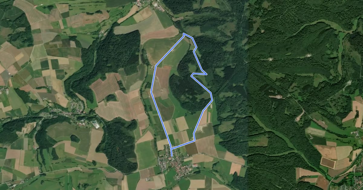 Маршрут Bad Arolsen Wanderweg Ma2 на спутниковом снимке