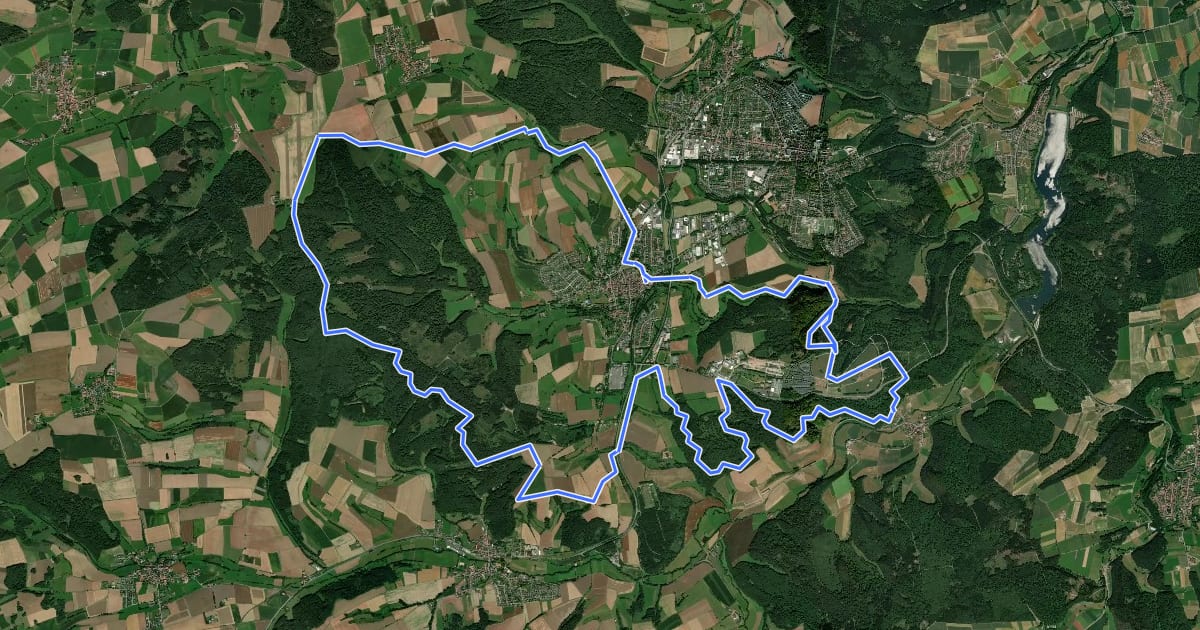 Маршрут Bad Arolsen Wanderweg RUM на спутниковом снимке