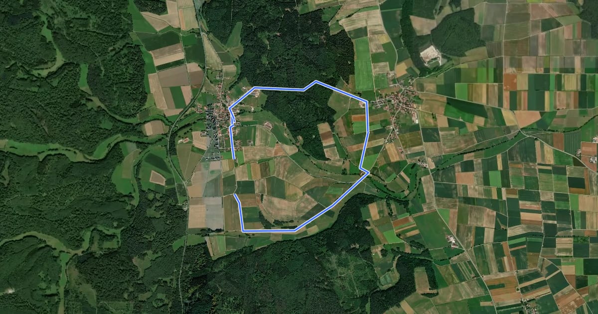 Маршрут Bad Arolsen Wanderweg S5 на спутниковом снимке