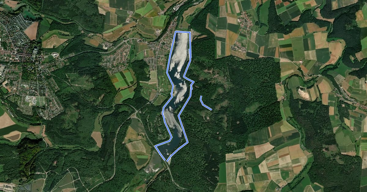 Маршрут Bad Arolsen Wanderweg W3 на спутниковом снимке