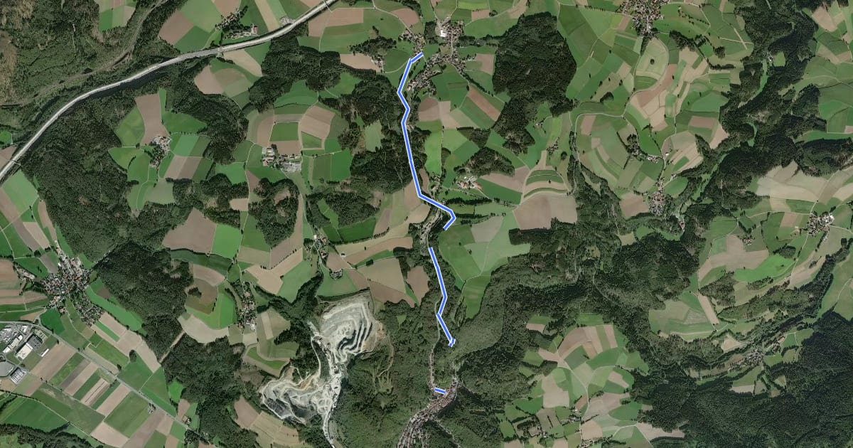 Маршрут Bad Berneck - Knodentalweg на спутниковом снимке