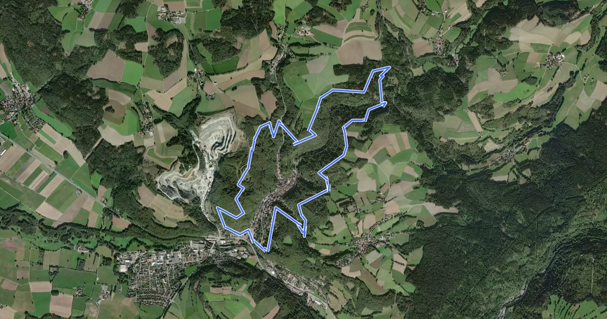 Маршрут Bad Berneck - Rundweg Thiesenring на спутниковом снимке