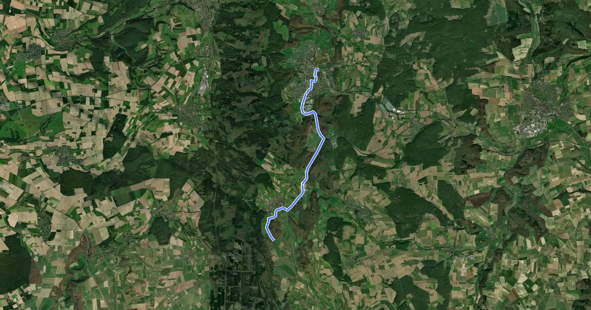 Маршрут Bad Driburg Route 2 на спутниковом снимке