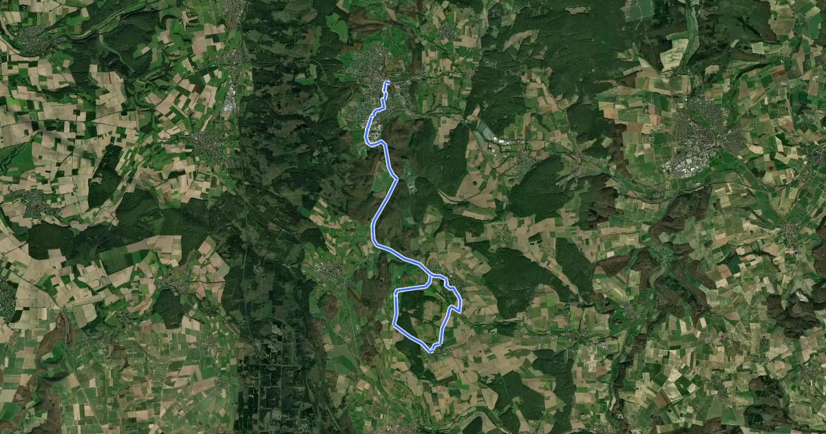 Маршрут Bad Driburg Route 3 на спутниковом снимке