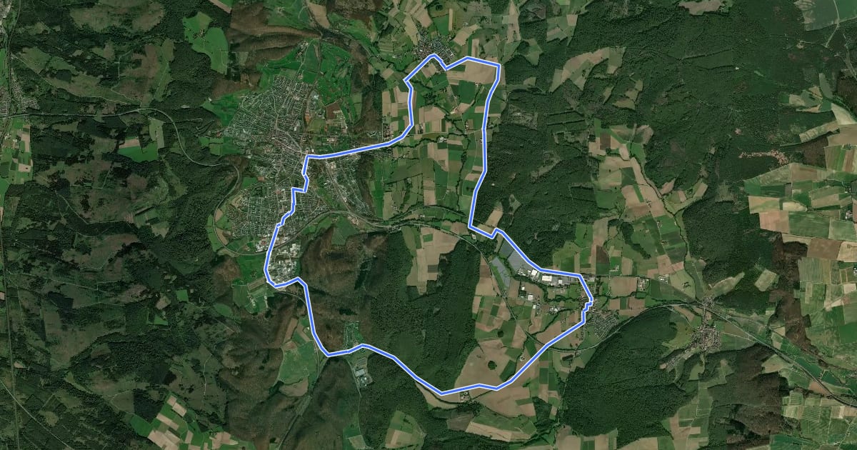 Маршрут Bad Driburg Route 5 на спутниковом снимке