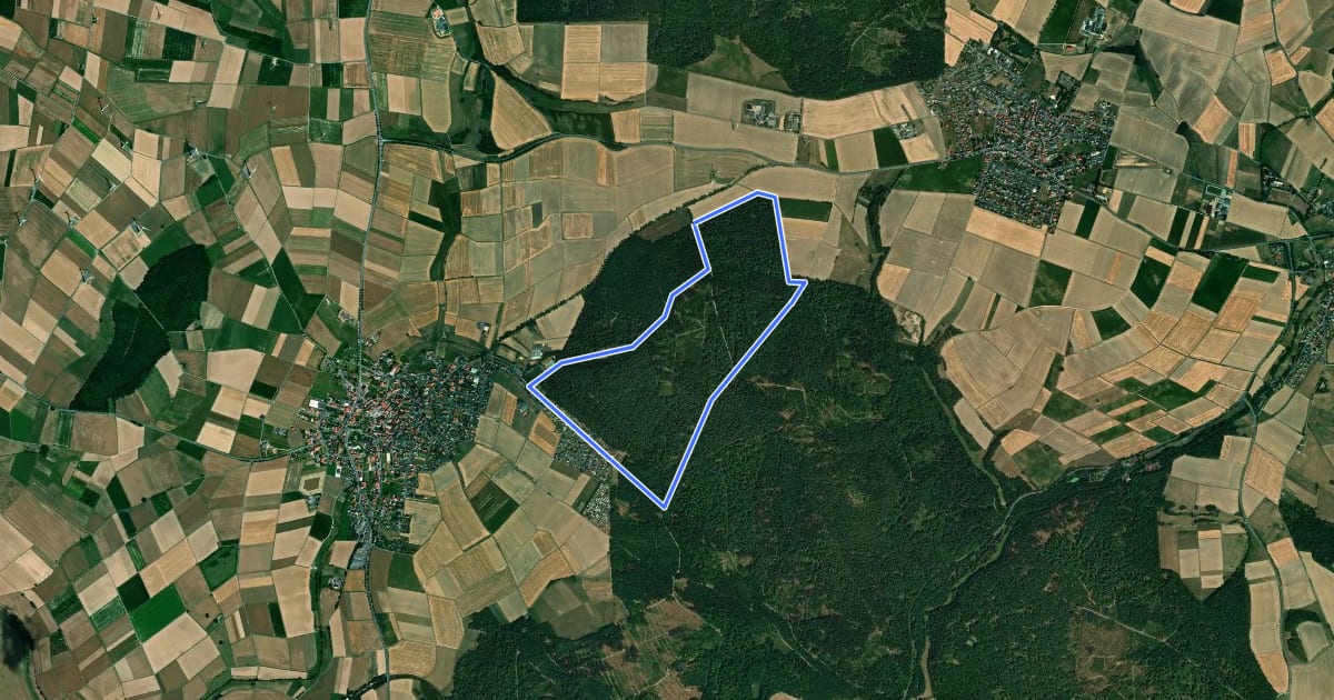 Маршрут Bad Emstal-Balhorn, Rundweg 1 на спутниковом снимке