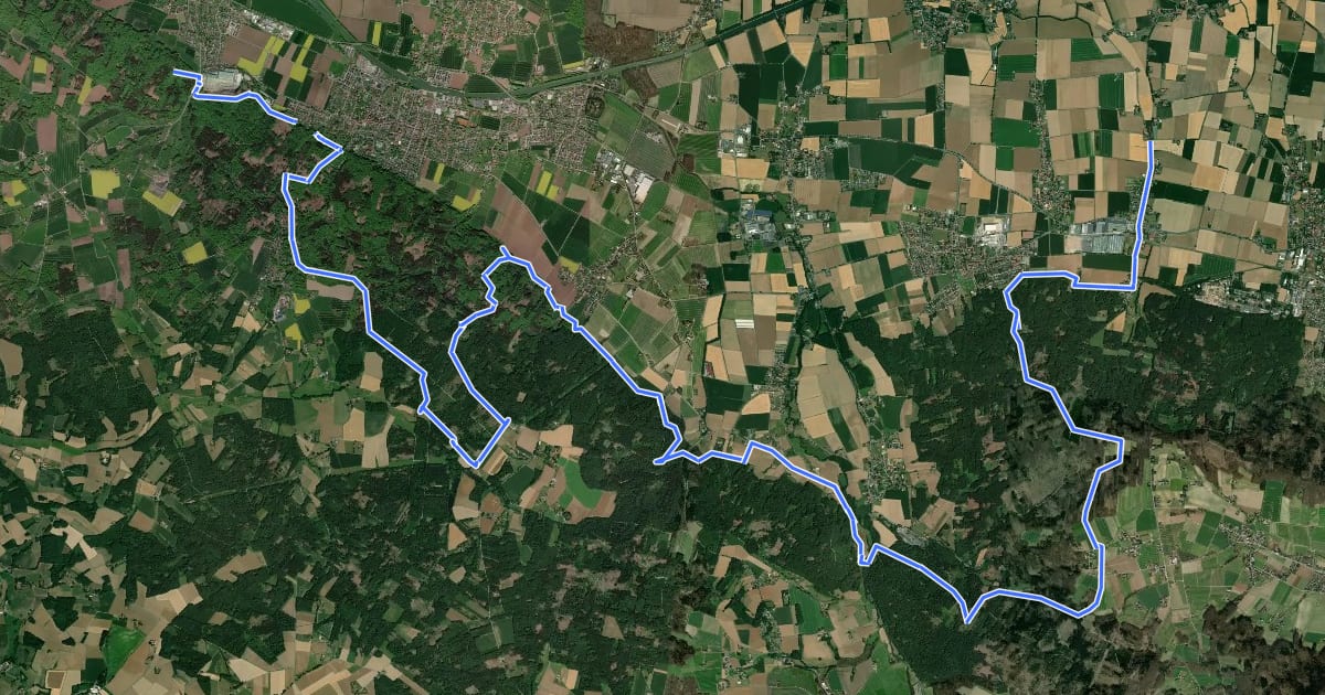 Маршрут Bad Essener Ringweg на спутниковом снимке